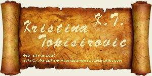 Kristina Topisirović vizit kartica